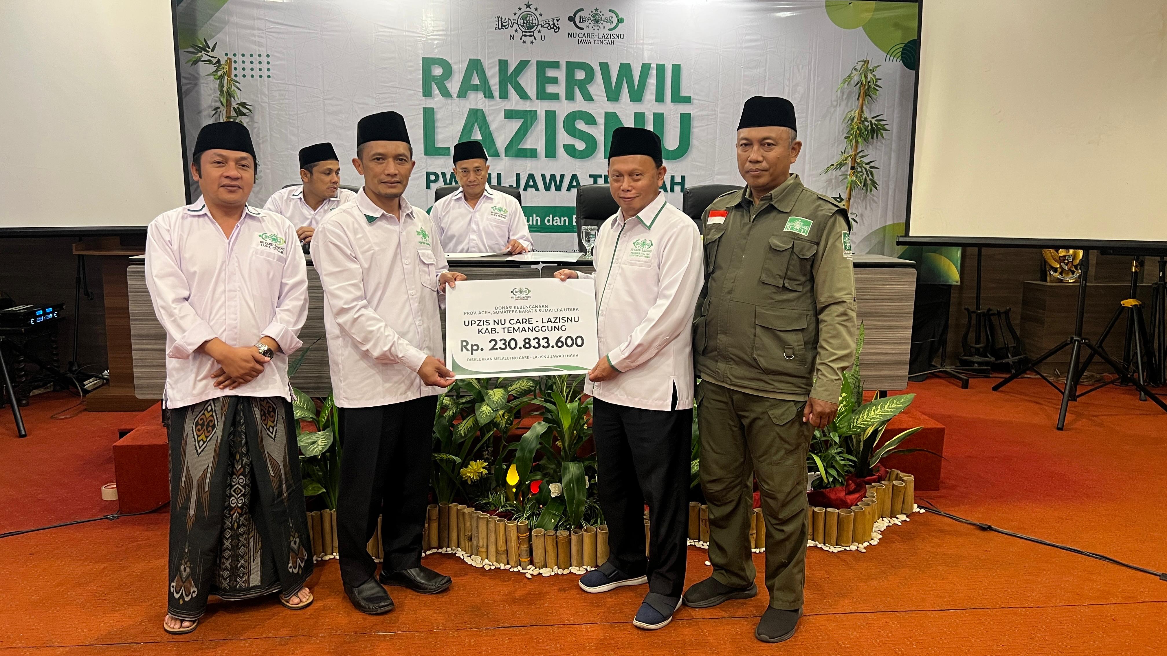 LAZISNU Temanggung Salurkan Tahap I Donasi Bencana Sumut, Sumbar, dan Aceh